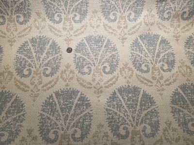 20Y THIBAUT 72612 TURKISH DAMASK Aqua Hand Print Artisanal Paperweave Wallpaper 