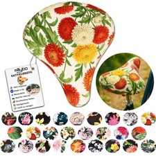 millybo Fahrradsattel Sattelüberzug Sattelbezug Sattel-Überzug Fahrrad Blumen