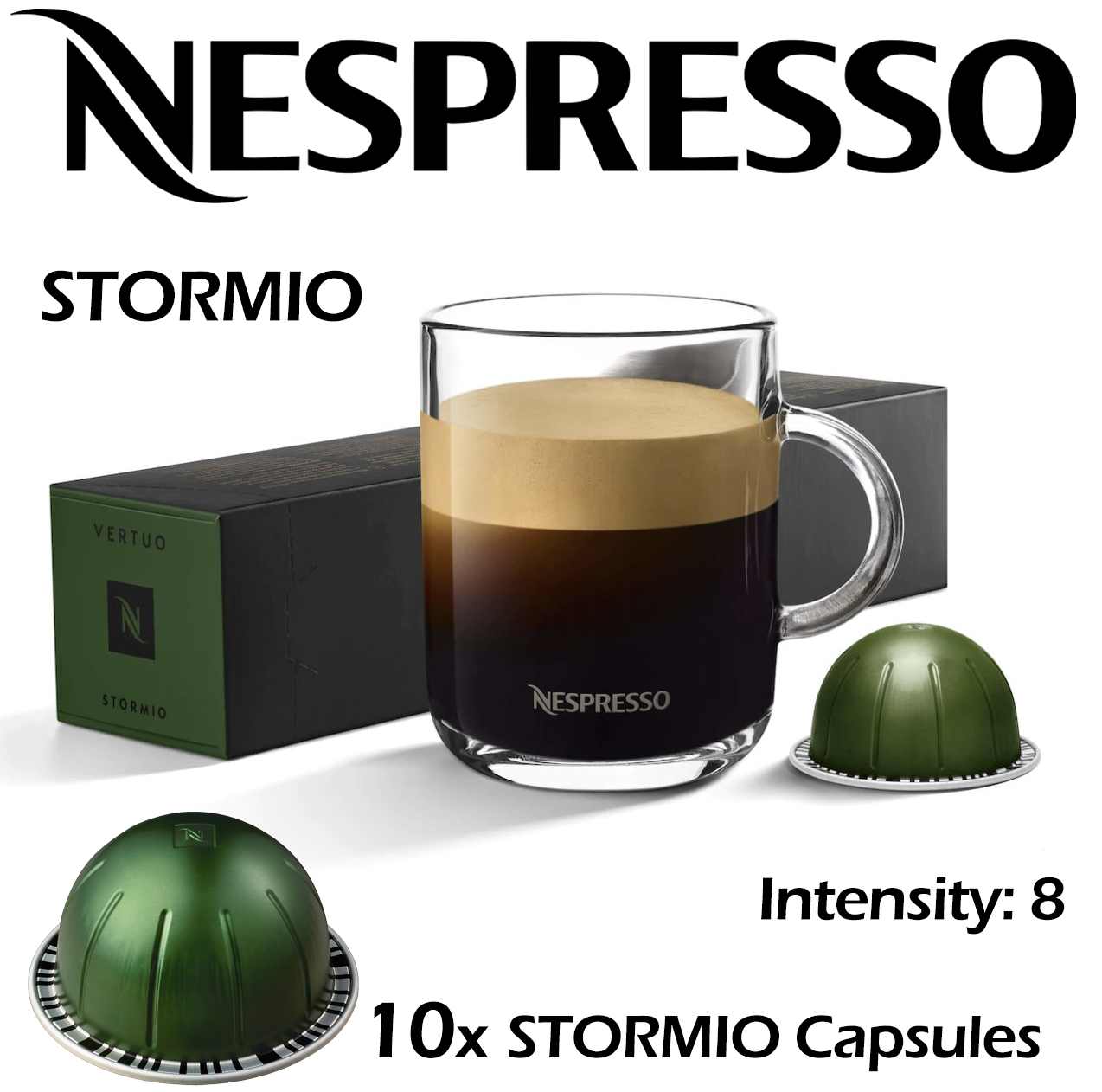Genuine Nespresso VERTUO Line Coffee Machine Capsules Pods STORMIO