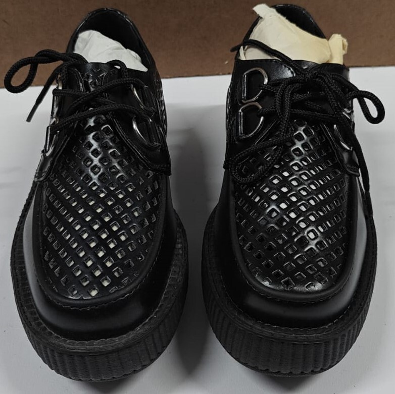 Leather Styling Creepers Black Leather Viva Mondo Creeper Creepers