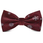 NEU - festliche Herren Weihnachtsfliege- rot + Schneekristalle - X-Mas- Geschenk
