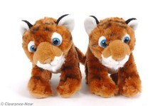 Wild Republic Set of 2 Tiger Babies Adorable 8" Plush Toys Twin Tigers New 7957