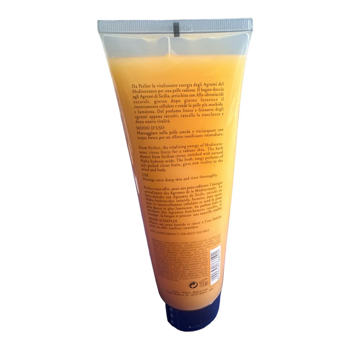 PERLIER Agrumarium Energizing Shower Cream Wash Made In Italy 8.4 oz Citrus 