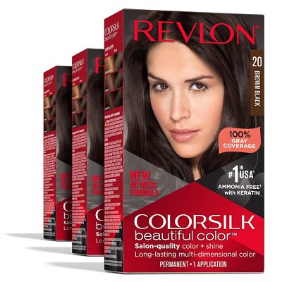 Revlon Colorsilk Color Permanent 3D Radiant Hair Color *CHOOSE SHADE* 3Pack