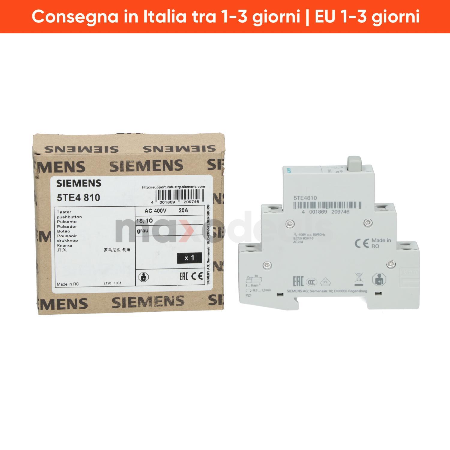 Siemens 5TE4810 Push Button Switch New NFP