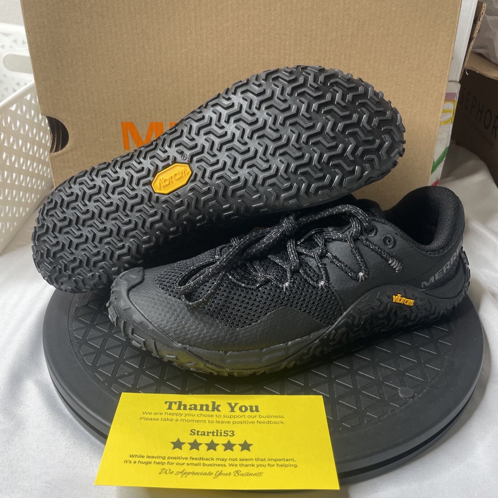 Merrell Guanto da Trail Donna 7 Nero Nero Taglia 9 5 Scarpe Nuove Con Scatola