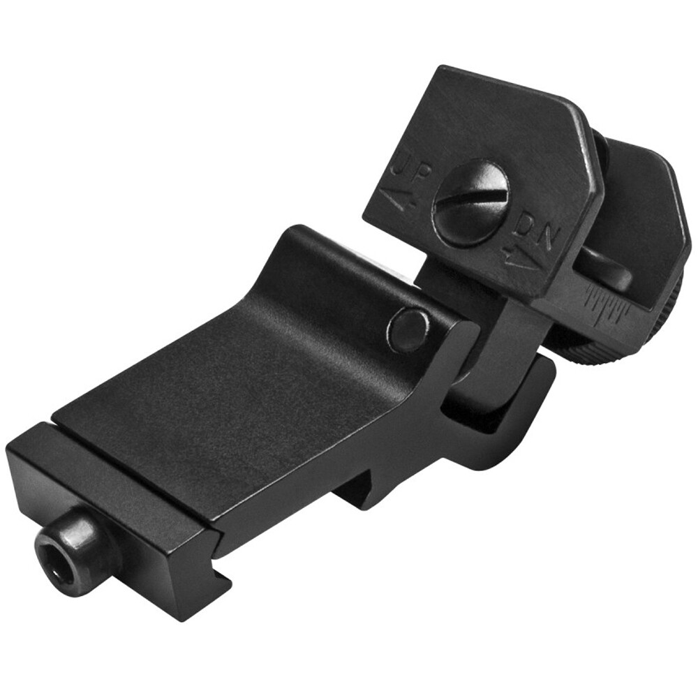 NcSTAR MAR45FLR 45 Degree Offset Metal Rail Mounted Rear Sight for