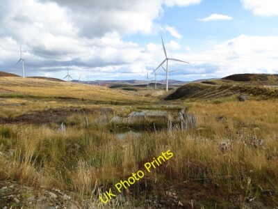 Foto 6x4 Griffin Windpark Creag Mh\u00f2r\/NN9143 ehemalige Nadelbaumplanta c2014