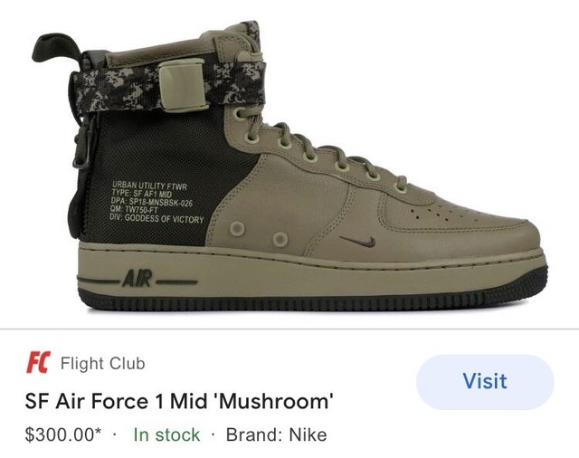 Size 10.5 - Nike Sf Air Force 1 Mid Mushroom 2018 for sale online | eBay