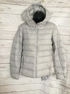 light gray puffer jacket