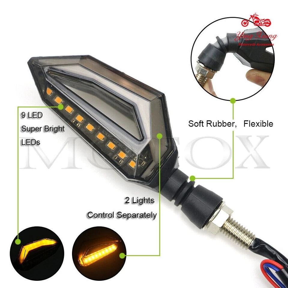 FitFor NC750/700 CRF1000/1100 CB1000R Universal Motorcycle LED Turn Signal light Foto 2 de 4