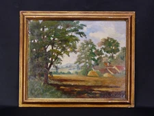Séraincourt Village Landscape Meulan Hardricourt Vexin Park France Dated