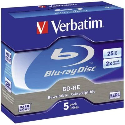 Blu-ray BD-RE vierge Verbatim 43615 jewelcase 5 pc(s) 25 GB