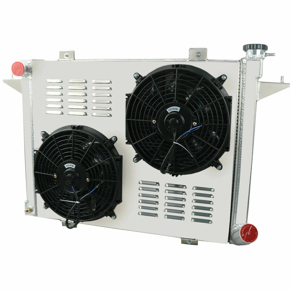 4 Row Radiator+Shroud Fan For 1989~1993 Dodge D250, D350,W250 W350 5.9L Cummins Foto 4 de 4