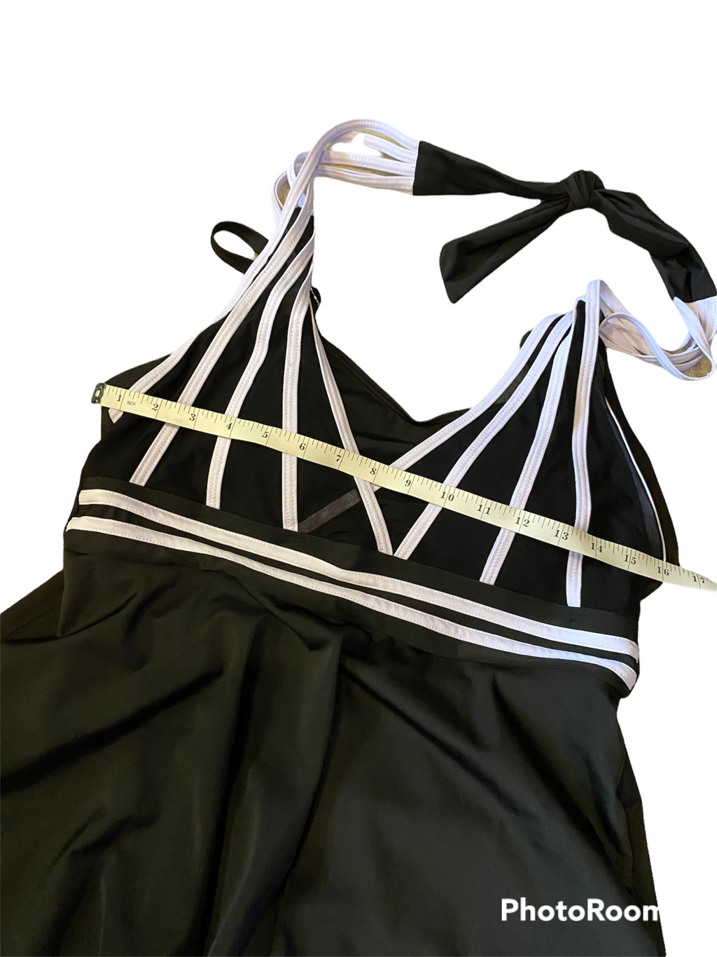 Onepiece Black Halter Swim Dress - image 2