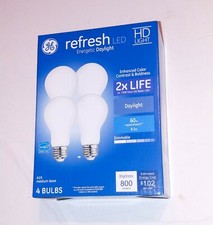4 GE refresh HD Light 60-Watt Frosted White A19 LEDs w/Medium Base - 800 Lumens