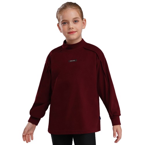 Kids Girls Sweatshirt School Slothes Tops Spring Pullover Climbing Warm Camping - Picture 42 of 44