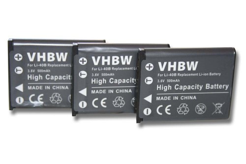 Vhbw 3x Akku Für Fujifilm FinePix Kameras – 650 MAh, 3,6 V, Li-Ion, Ersetzt NP-50