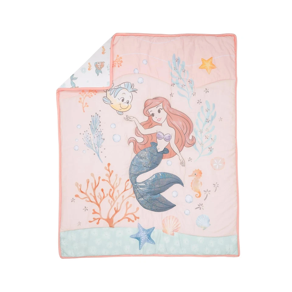 Оригинальный комплект постельного белья для детской кроватки Disney Baby The Little Mermaid из 3 предметов - Изображение 3 из 4