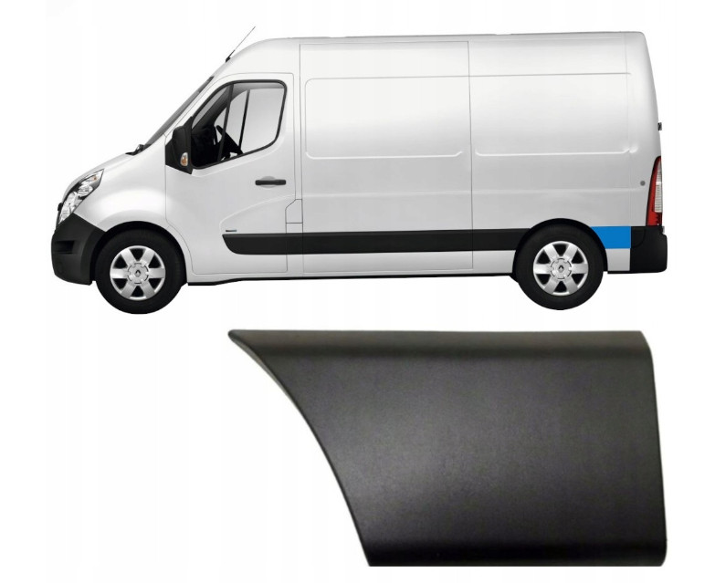 Baguette de pare-boue gauche anti-choc pour carrosserie de Renault Master 3