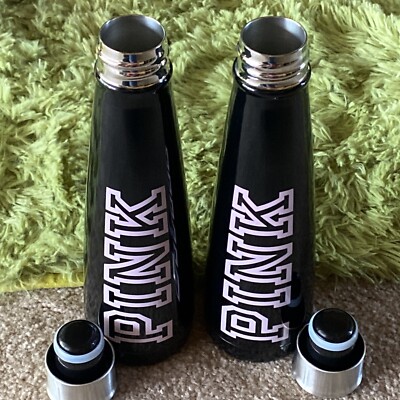 Victorias Secret Logo Sip by S'well PINK Black 15oz Insulated 2