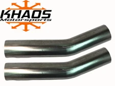 2" 22.5 Degree 304 Stainless Mandrel Bend Exhaust Tubing Header 2 Pack SS