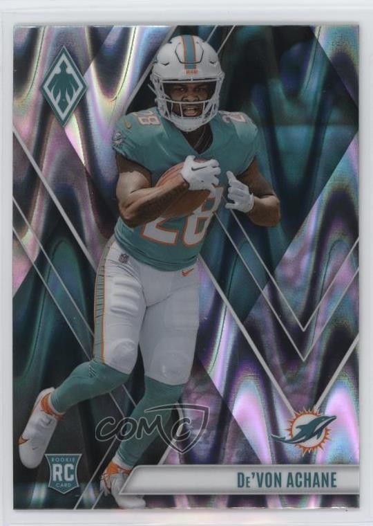 2023 Panini Phoenix Rookies Silver Seismic De'Von Achane #130 0rd2
