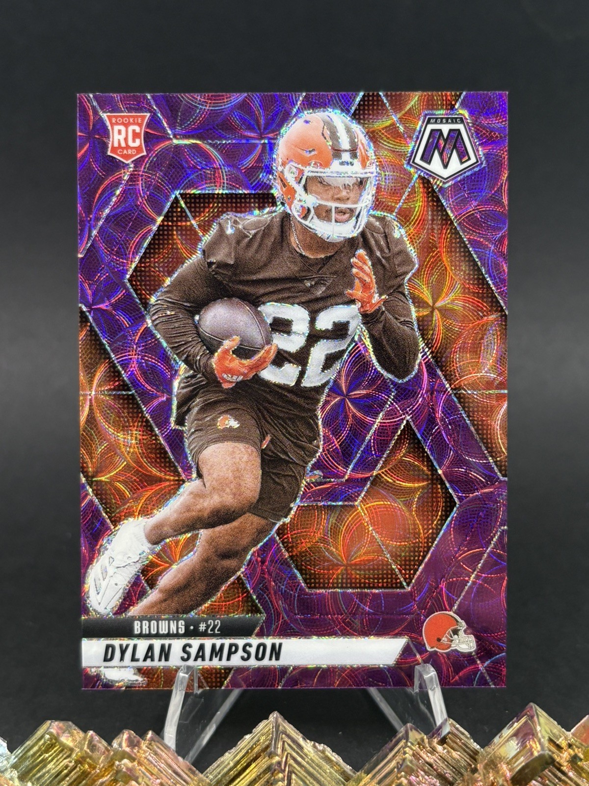 2025 Panini Mosaic Purple Scope Dylan Sampson RC #355 Browns