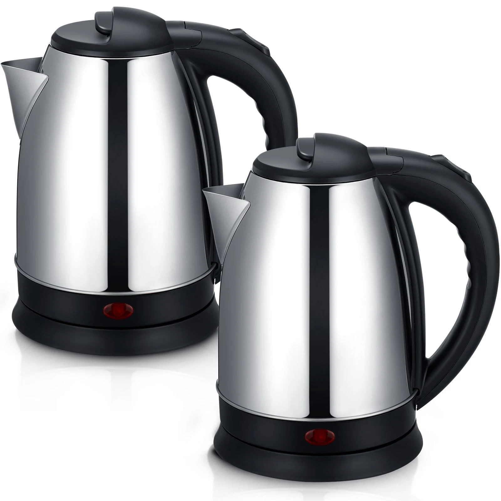2 Pcs 2L Electric Kettle Stainless Steel Hot Water Kettle with Auto Shut off ...