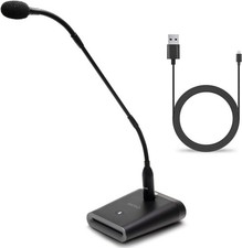 18" USB Gooseneck Microphone w/ Mute Stand for PC/Mac US