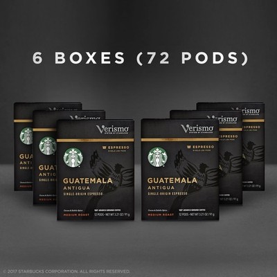 Starbucks Guatemala Antigua Espresso Verismo Pods   DISCONTINUED   6 boxes 2O19