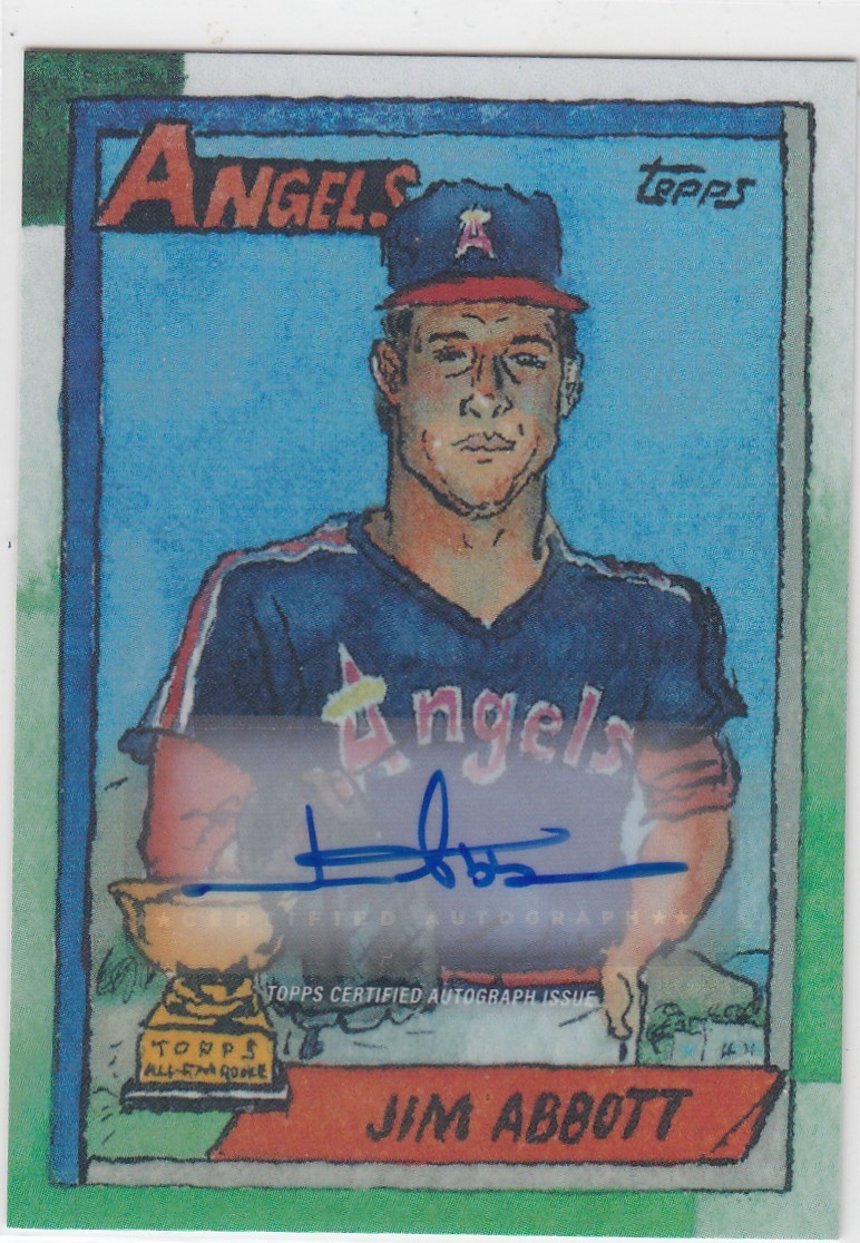 Topps 2025 Shoebox Treasures Jim Abbott Angels Rainbow Foil Auto /25 #77A ZW