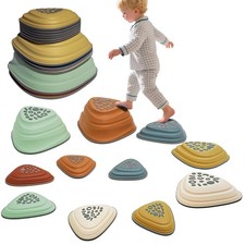 Best Kids Balance Stepping Stones Triangular 11PCS Non-Slip Toddler for Ages 3-8