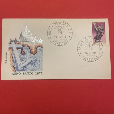 HEILIGES JAHR 1975 PESCARA UMSCHLAG FDC ERSTER AUSGABETAG