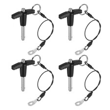 4pcs, T Handle Lock Pins 6mm x 20mm Usage Length Stainless Steel Push-Button