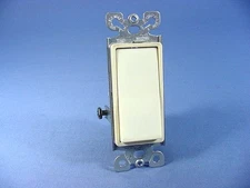 Cooper 6501A Almond On/Off Single Pole 15A Decorator Rocker Wall Light Switch