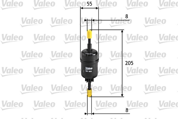 Fits VALEO 587023 PETROL FILTER - IN LINE TYPE