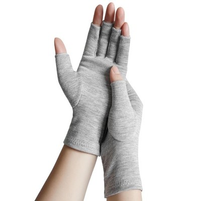 Rayon Compression Fingerless Gloves Bamboo Arthritis Support Gloves for Men