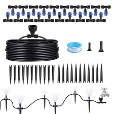 75FT Automatic Watering System Mist Drip Irrigation System Garden Lawn Watering