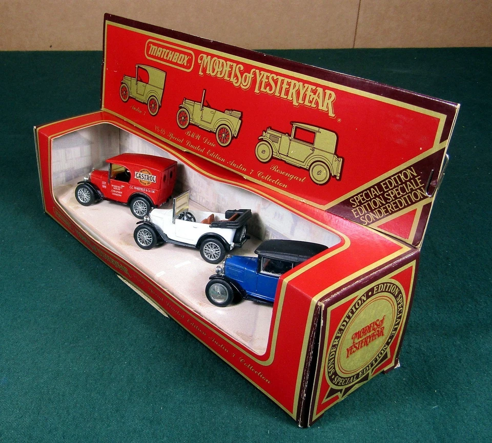 SET 3 MATCHBOX MODELS OF YESTERYEAR 1928 AUSTIN 7/BMW DIXIE/ROSENGART LTD ED - Image 3 of 4