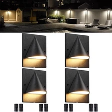 4 Pack 3CCT Low Voltage LED Deck Lights Outdoor, 12-24V AC/DC Fence Lights