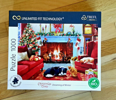 Trefl Prime_Christmas Time DREAMING OF WINTER fireplace/pets_1000p Jigsaw Puzzle