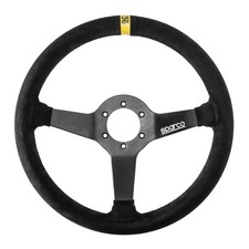 Sparco 345 Racing Rally Car Steering Wheel - Black Suede - 350mm Diameter