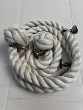 Brand New 32mm Natural Jute Bannister Rope X 3 Metres With 4 Copper Brackets.