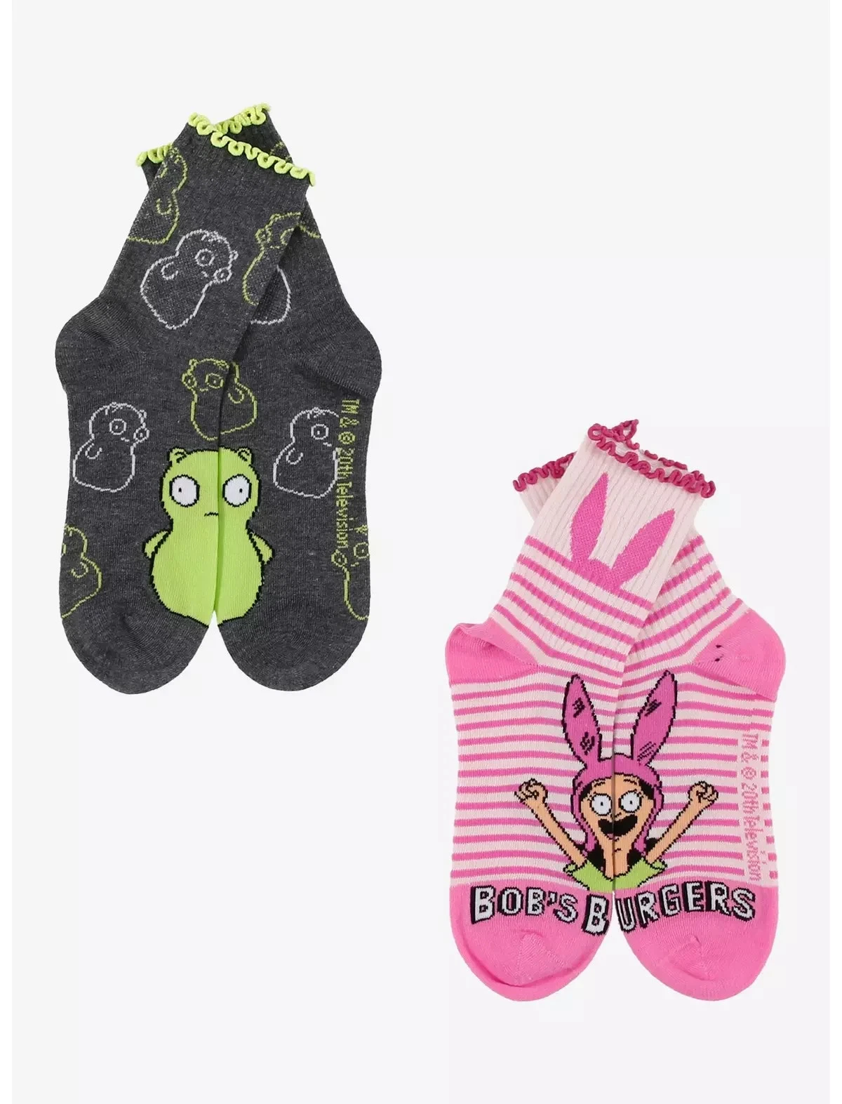 Bob's Burgers Louise & Kuchi Kopi Ankle Socks 2 Pair Pre-Order