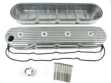 Chevy Ls1 Ls2 Ls6 Cast Aluminum Finned Valve Cover Set Polished E41041p