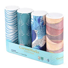 Car Tissues Cylinder 4 Packs Round Tissue Box Holder Fit for Cup Ct-23001