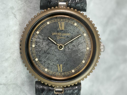 Gerald Genta Gefica Bronze and steel Meteorite dial 25mm unise...