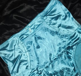 Vintage NOS Liquid Second Skin Satin Shine Granny Girdle Brief Panties 2XL