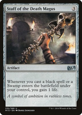 Staff of the Death Magus #232 *Normal* (LP) - Magic 2015 (M15) MTG